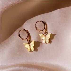 YELLOW BUTTERFLY EARRINGS